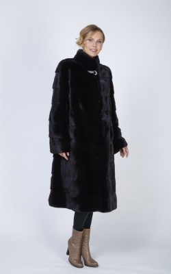 шуба из норки цвет черный - 05118 от интернет-магазина «Dynasty» 