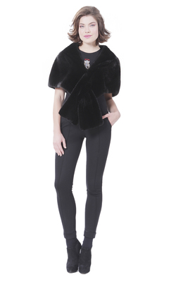жилет из норки, цвет чёрный - 9744 от интернет-магазина «Dynasty» 