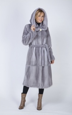 шуба из норки с капюшоном пальто - 05017 от интернет-магазина «Dynasty» 