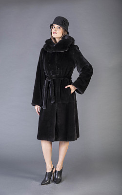 шуба из норки цвет черный - 71037 от интернет-магазина «Dynasty» 