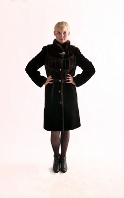 шуба из мутона, цвет чёрный - 840519 от интернет-магазина «Dynasty» 