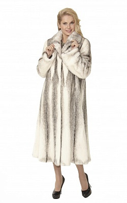 шуба трапеция в роспуск из норки крестовка - 01201 от интернет-магазина «Dynasty» 